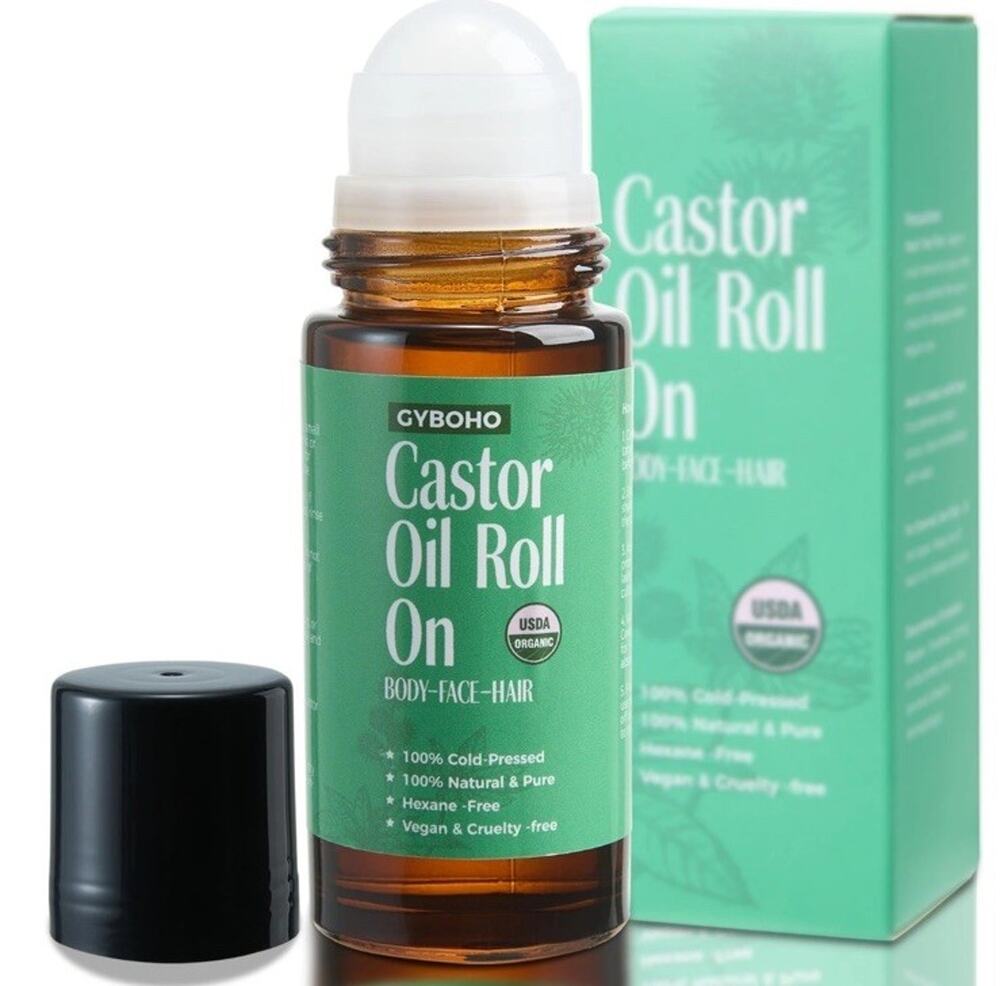 1.7OZ Castor Oil Roll on for Skin Care,Brows & Lashes,Hair Growth | Certified...